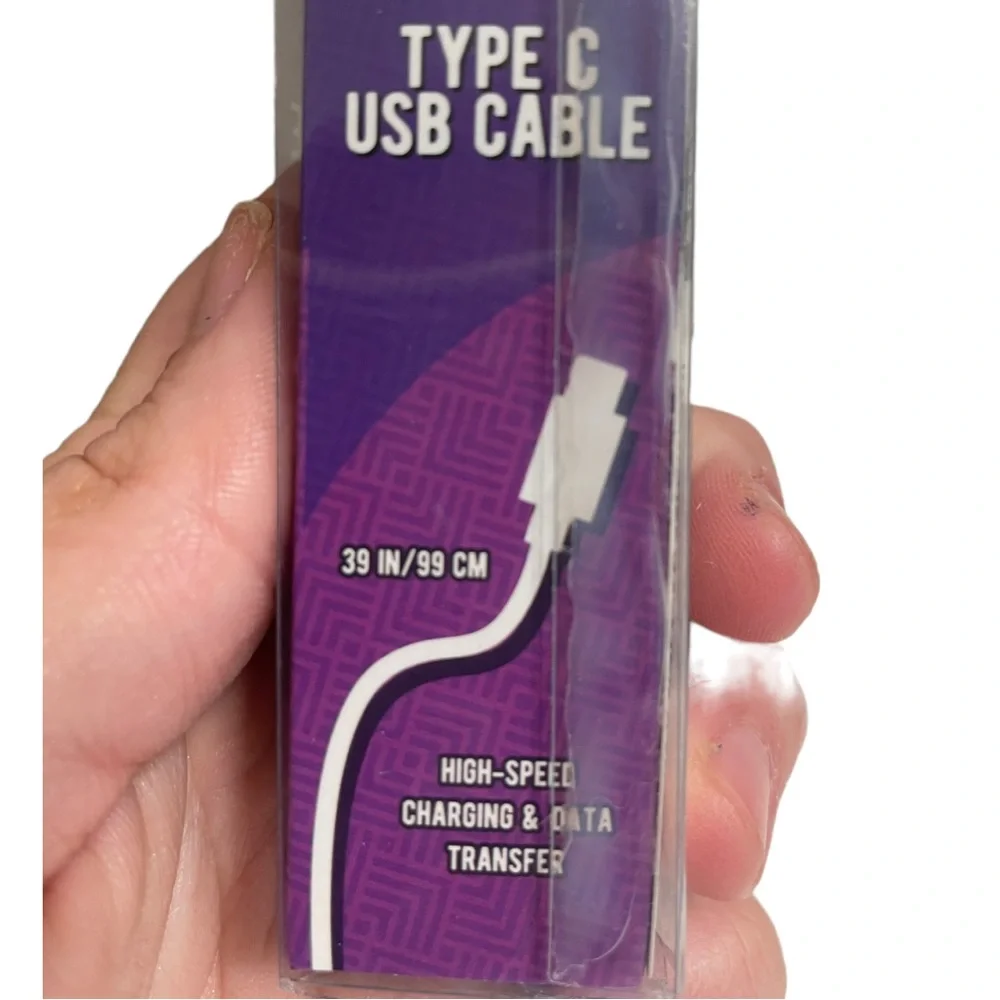 Blue High Speed Type C USB Charging & Data Transfer Cable, 39”